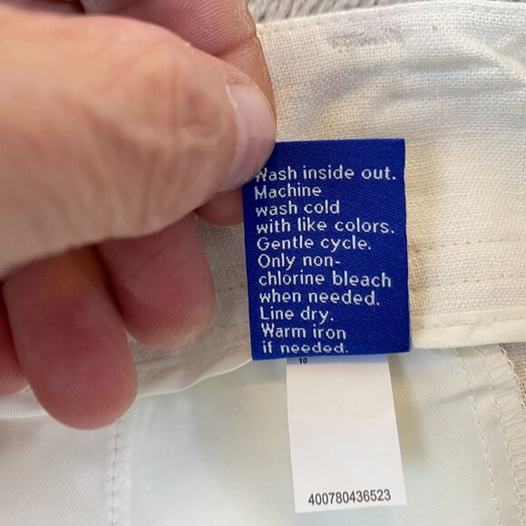 APT 9 Women's Torie Shorts Size 10 Beige Linen Blend Casual Summer Cuffed Pocket - Picture 7 of 9